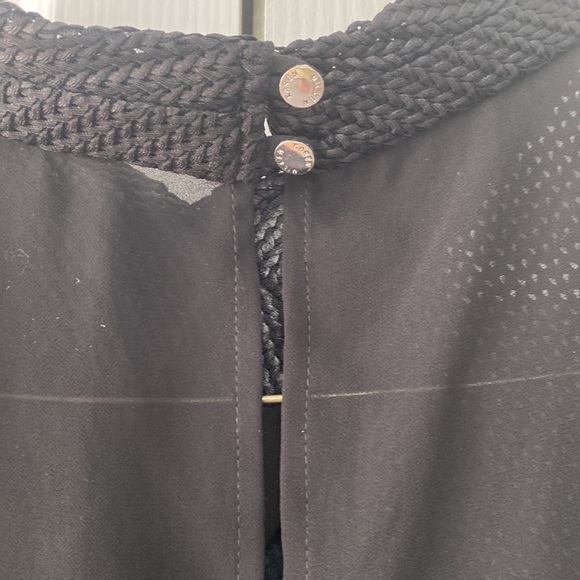 Karen Millen cross front, woven look sheer sleeveless blouse - Picture 4 of 9